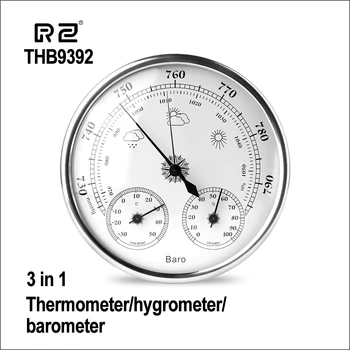 RZ vægmonteret Digital Termometer Hygrometer Husstand Høj Nøjagtighed trykmåler Air Vejr Instrument Barometer