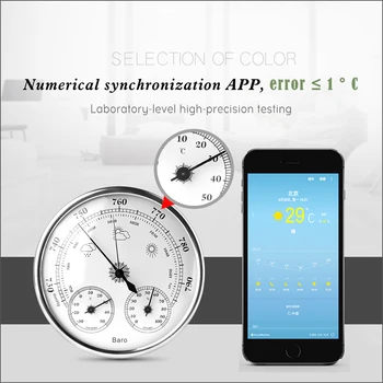 RZ vægmonteret Digital Termometer Hygrometer Husstand Høj Nøjagtighed trykmåler Air Vejr Instrument Barometer