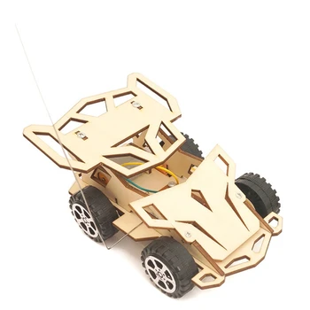 Samlet Elektrisk Fjernbetjening Bil Racing 3D Træ-Puslespil Toy DIY B36E