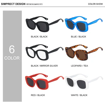 SIMPRECT Overdimensionerede Square Solbriller Kvinder 2021 Vintage Mode solbriller Stor Ramme UV400 Nuancer Til Kvinder Gafas De Sol