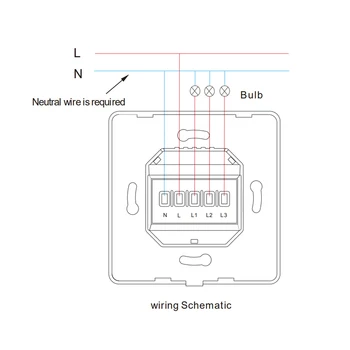 Smart Switch WiFi-Knappen for væglampe Skifter EU-220V / Ingen Neutrale Linie Tuya Trådløst Kompatible Alexa Google Startside
