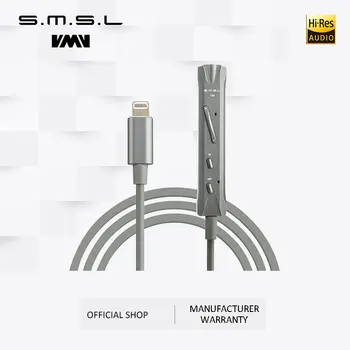 SMSL I2 Lightning Stik Hovedtelefon-Forstærker Hi-Fi Mini Forstærker Bærbare Højttaler DAC/Amp og Indbygget Mikrofon til IOS