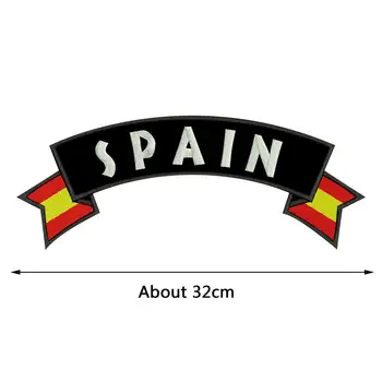 Spanien flag dame biker Rocker Patch Broderi Syning Label punk biker Patches, Tøj, Klistermærker Beklædning Tilbehør Badge