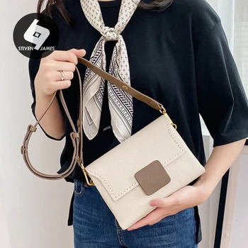 STIVEN JAMES Damer Mini Ægte Læder Flap Bag Luksus koreanske Enkle Design Skulder Tasker Mode Kvinders Crossbody Tasker