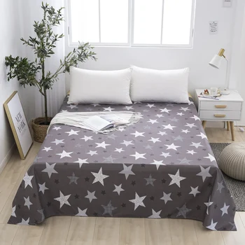 Stribe lagen 1pc fladskærms ark, der er printet strøelse sæt sommer bed cover sengetæpper af bomuld&polyester blomst sengetøj 230*250cm
