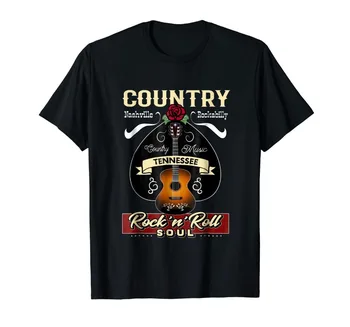 Tennessee Country Musik Nashville 1950'er Sommer Fashion Teen Mandlige Kort Ærme Mønster O-Hals Hipster Brugerdefineret T-Shirt
