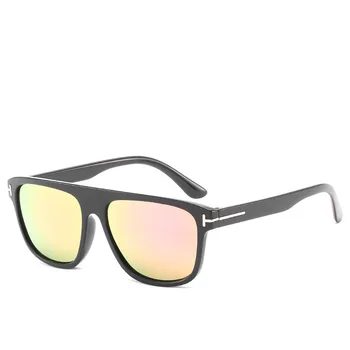 TF logo solbriller kvinder mænd 2019 rektangel moda sol briller, blå leopard cool oculos de sol feminino Stranden briller