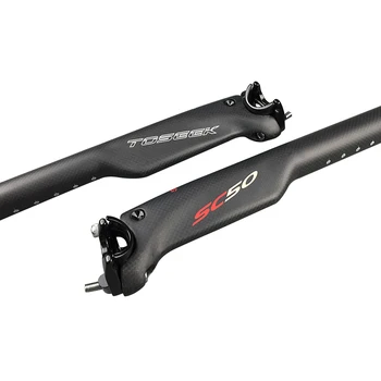 TOSEEK SC50 Carbon Sadelpind Cykel Sæde, Post-Cykel sadelrøret 27.2/31.6*350/400 mm For MTB / Cykling Dele