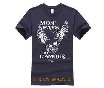 Trendy Kreative Grafiske T-shirt, Top Mærke Mon Betaler, C 'est L' amour Johnny Hallyday Mænds kortærmet Fashion T-Shirt, Bomuld