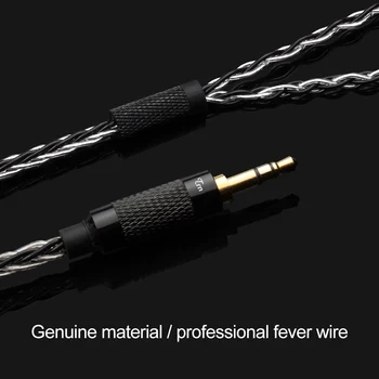 TRN Kobber Sølv Blandet 8 Core Opdateret Kabel til 2,5/3,5 mm Balanceret Kabel Med MMCX/2pin 0.75/0.78 mm Stik Til TRN IM1 V80 V60