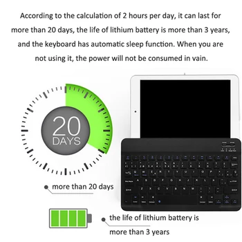 Trådløst Tastatur,spansk / engelsk Dual Language Bluetooth Tastatur til Samsung Galaxy Tab S6 Lite