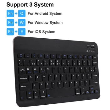 Trådløst Tastatur,spansk / engelsk Dual Language Bluetooth Tastatur til Samsung Galaxy Tab S6 Lite