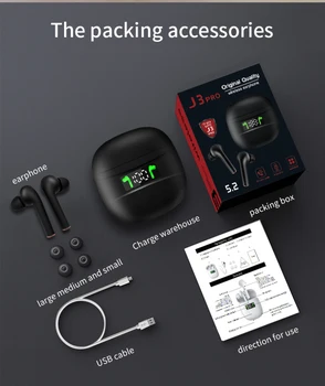 TWS Trådløse Hovedtelefoner Bluetooth Hovedtelefoner V5.2 Håndfri I Øret Sports Headset Med Opladning Max Mikrofon Til IPhone Xiaomi Huawei