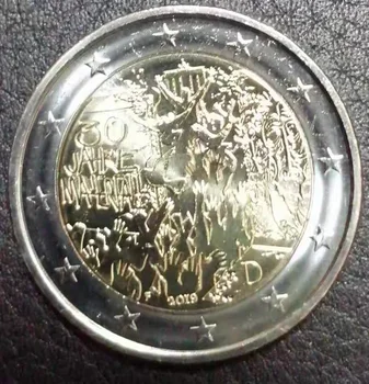 Tyskland 2019, 30-årsdagen for berlinmurens fald, 2 euro Nye Originale Mønt Unc Ægte Euromønter