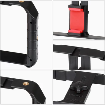 Ulanzi U-Rig Pro Smartphone Video Rig w 3 Sko Mounts Film Tilfælde Håndholdt Telefon Video Stabilizer Greb Stativ Mount Stå