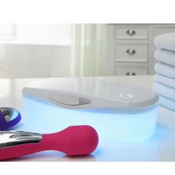UV-desinfektion boks Til Voksen Sex Legetøj Produkt USB Charge Sterilisation, Desinfektion vibrationer æg Boks til Dildo Vibratorer Hvid