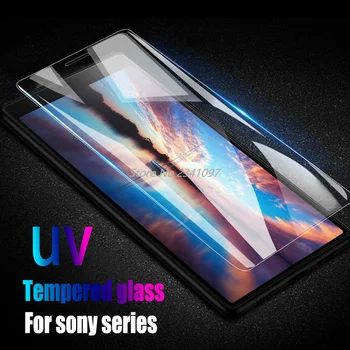 UV-Hærdet Glas Til SONY Xperia 1 5 10 PLUS XZ XZ2 Premium XZ1 XZ2 XZ3 XZ4 XZ5 På Sony XZ-Telefon Fuld Flydende Screen Protector