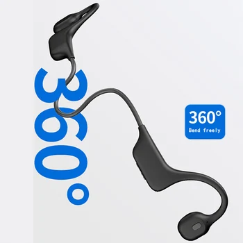 Vandtæt Bluetooth-5.0 Trådløse Hovedtelefoner Bone Conduction Øretelefon Udendørs Sport Headset med Mikrofon Håndfri Headsets