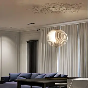 Verpan Pendel Køkken Spisestue Soveværelse med glans suspension Designer Home Decor Hvid Farve Lampeskærm moon light fixture