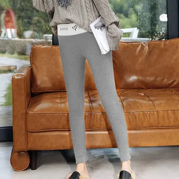 Vinteren Kvinder Leggings Solid Bukser med Høj Talje Tykkere Varmt Damer Plus Size Lange Bukser Flannel Streetwear Casual Bukser S-4XL
