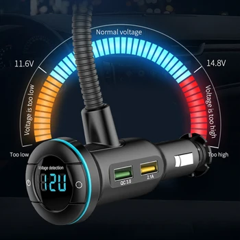 VR robot Bluetooth FM-Senderen Wireless In-car Aux Car MP3-Afspiller, Håndfri Adapter Kit med LCD-Display, PD Type-c Oplader