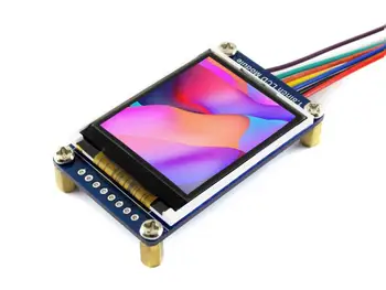 Waveshare 1,8 tommer LCD-skærm Modul,128x160 pixels,SPI interface,LED-Baggrundsbelysning,embedded controller,Display color:RGB,65K farve