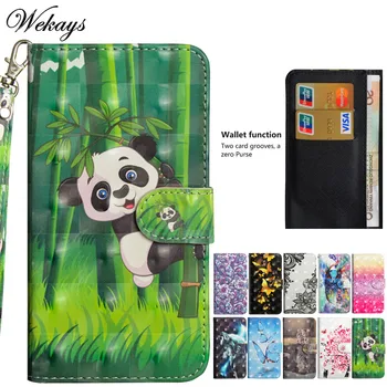 Wekays Til Iphone X Sag Søde Tegneserie Panda Læder Flip Funda Tilfældet For Coque Apple Iphone 5 5S SE 6 6s Plus 7 8 Plus Dække Sagen