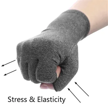 ZITY 1pair Kvinder Mænd Bomuld Elastisk Hånd Gigt Joint Pain Relief Handsker Terapi Åbne Fingre Kompression Handsker
