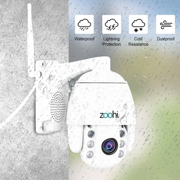Zoohi Trådløse Kamera Udendørs PTZ IP-Kamera To-Vejs Audio 1080p Drejelig Kuppel Survellance Sikkerhed CCTV-Kameraer WIFI 2MP IR